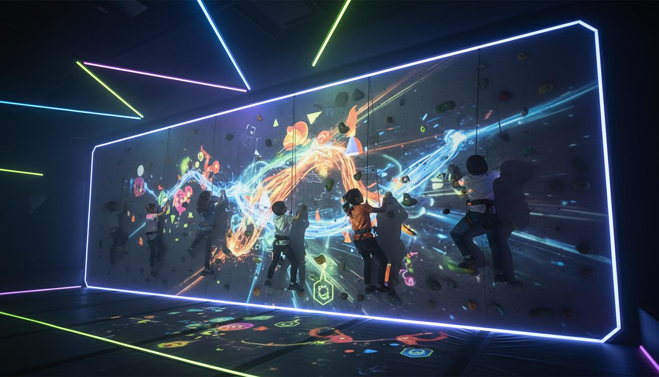 جدار تسلق تفاعلي